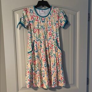 Alphabet Print Kids Dress
